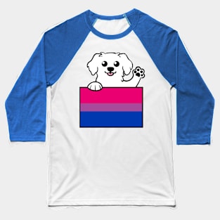 Love is Love Puppy - Pyrenees - Bi Pride Flag Baseball T-Shirt